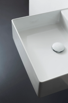 TEOREMA 2.0 - Wall-mounted rectangular ceramic washbasin by Scarabeo Ceramiche - view 3